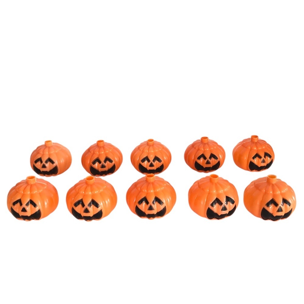 VINTAGE 80s 90s Jackolantern Pumpkin Blow Mold Plastic Light Covers Set of 10